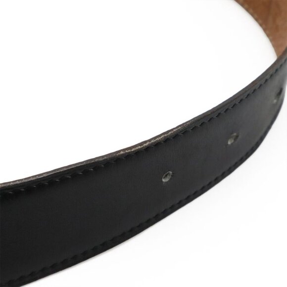 Hermes H Plate Belt Reversible Box Calf Togo Leather Black Brown main image 4